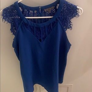 Royal blue lace top size S
